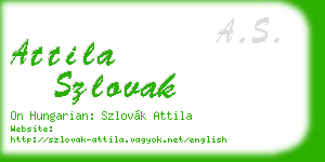 attila szlovak business card