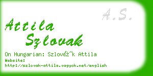 attila szlovak business card